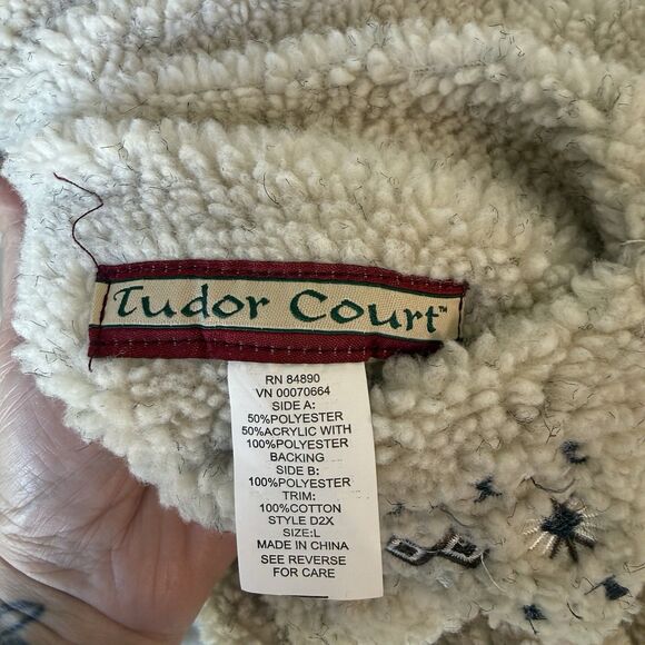 Vintage Tudor Court LG Heritage Sherpa Country Coat Alpine Winter Cottagecore - Picture 14 of 16